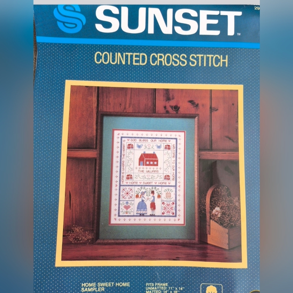 Sunset Home Sweet Home Counted Cross Stitch - Picture 2 of 5